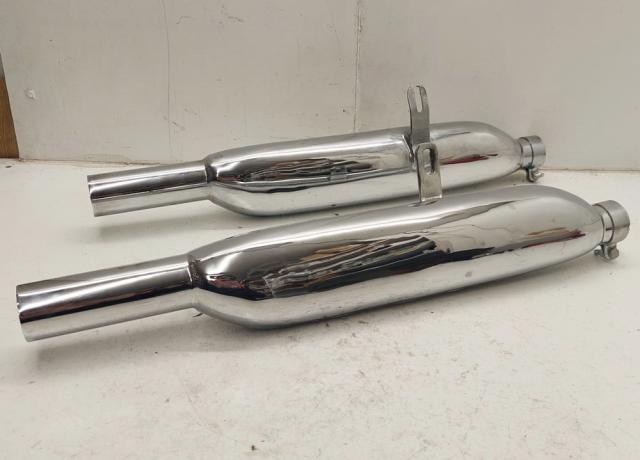 AJS/Matchless Model 20 G9 Silencer Pair 1955-on 1 1/2" used