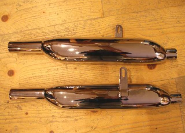 AJS/Matchless Silencers G9/G11/M20/M30 500, 600 cc 1 1/2" Sept. 1955 on /Pair