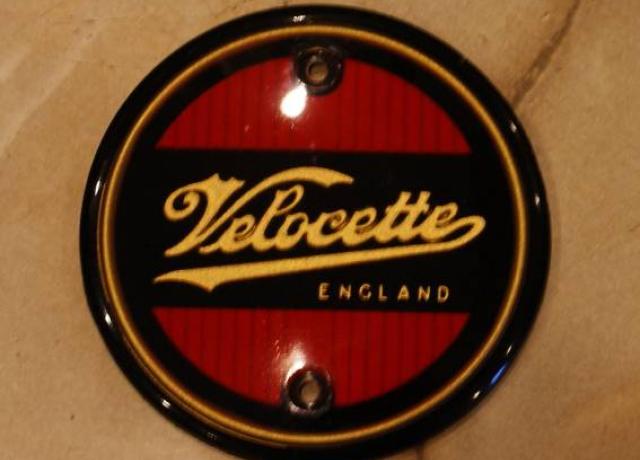 Velocette Tank Badge red round