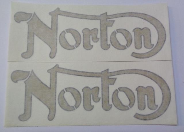 Norton Commando Tank Sticker, Gold / Pair
