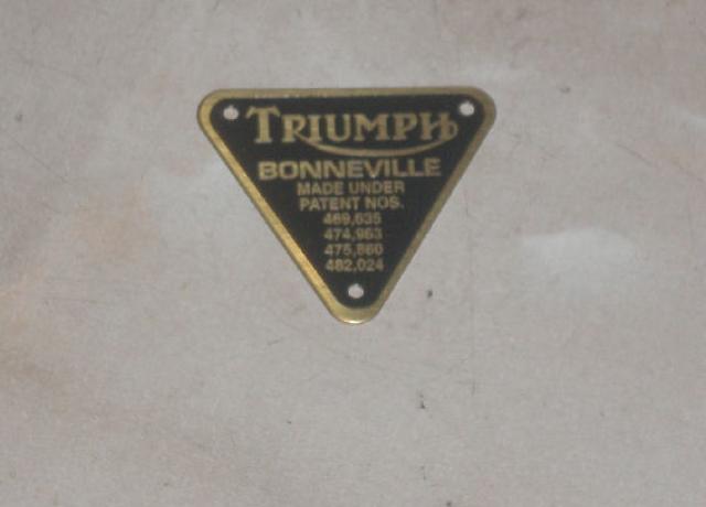 Triumph Patent Plate Bonneville gold
