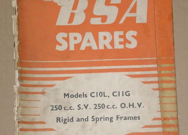 BSA Spares, Teilebuch 1954-Rigid & Spring Frames