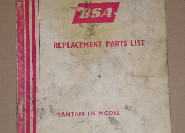 BSA Bantam 175 Parts list 1969