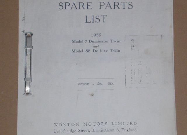 Norton Spare Parts List 1955