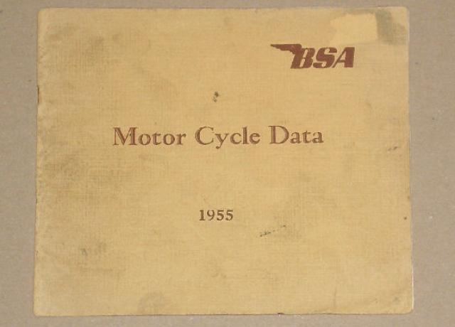 BSA Motor Cycle Data 1955
