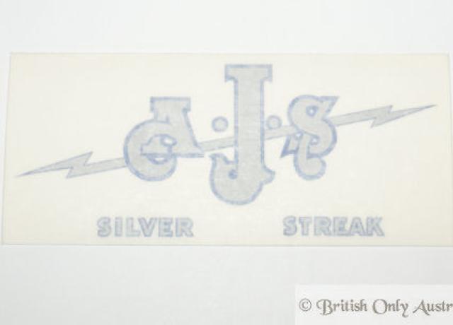 AJS Sticker f. Tank / Rear Mudguard 1938/39 Silver Streak