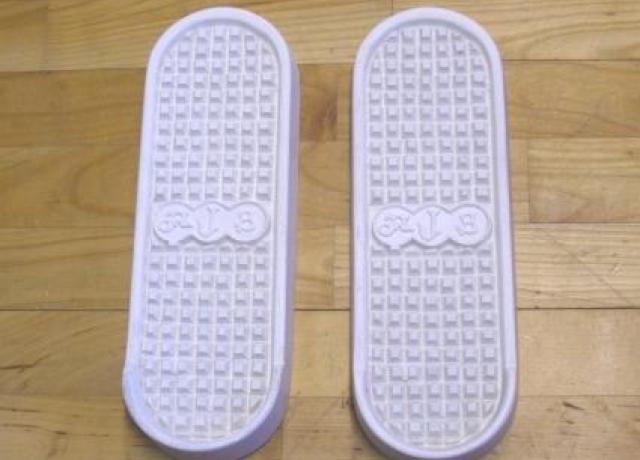 AJS Footboard Rubbers White /Pair