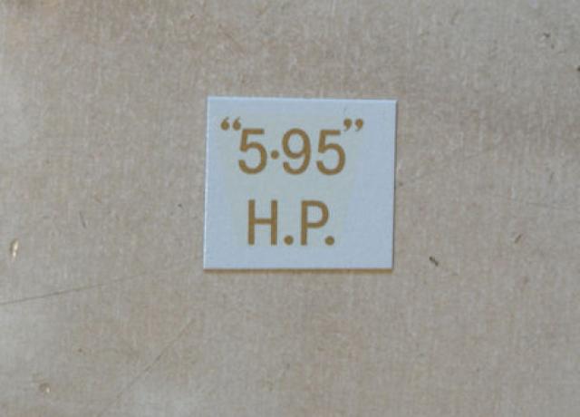 BSA "5.95" H.P. Transfer for rear Number Plate 1933-36
