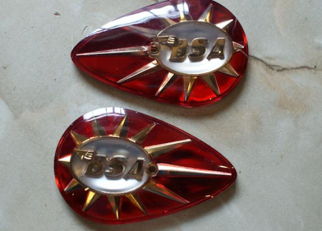 BSA Petrol Tank Badge /Pair  Pear Drop