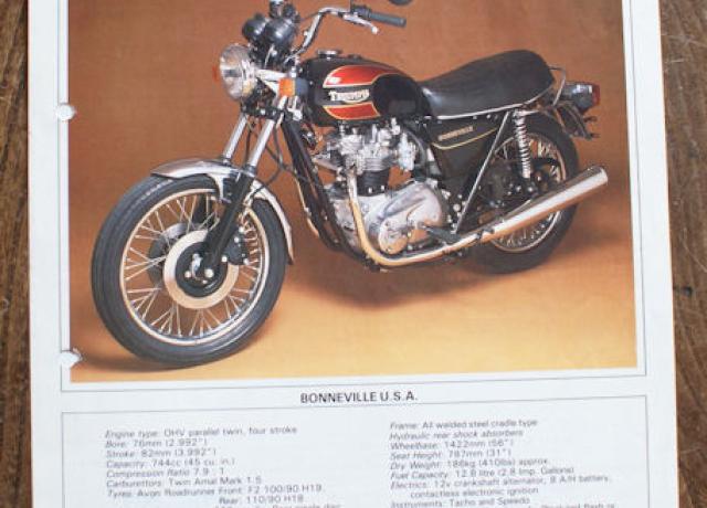 Triumph Bonneville USA, Brochure