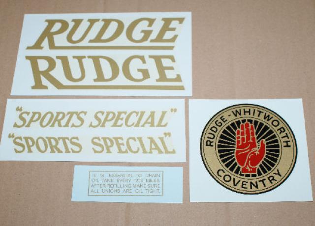 Rudge Sports Special 1937/38 Transfer Set