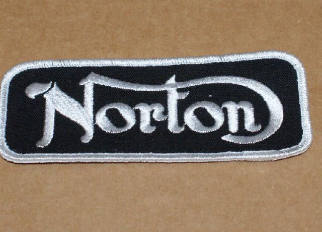Norton Sew on Badge (silver/black) 