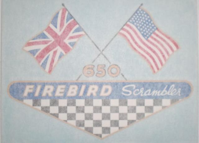 BSA Firebird Scrambler Panel Sticker 1968