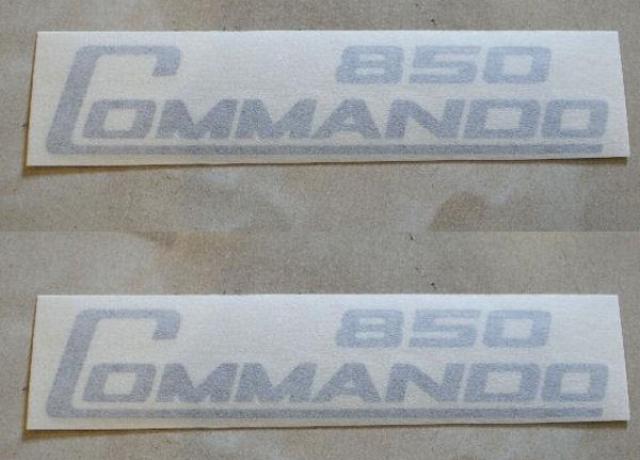 Norton Commando 850cc Sticker for Side Panel,  Silver /Pair