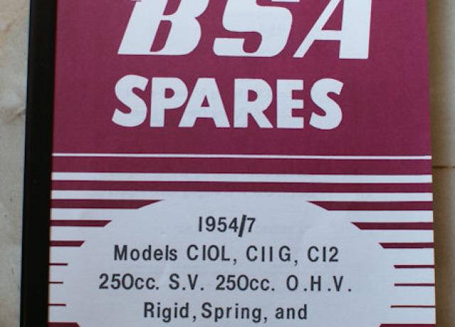 Parts Book BSA C10L/C11/C11G/C12, Teilebuch, 1954-57