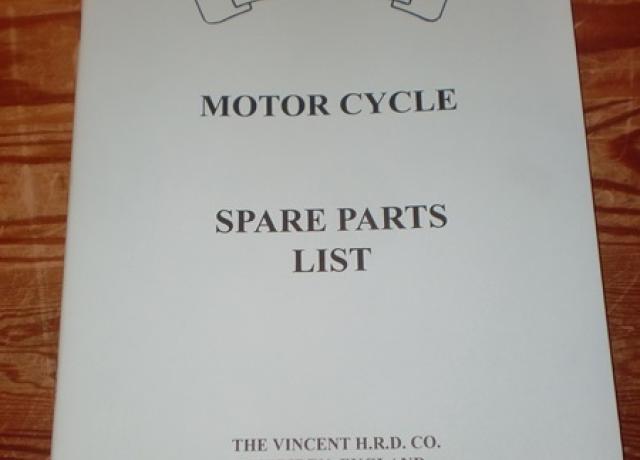 Vincent Spare Parts List B&C