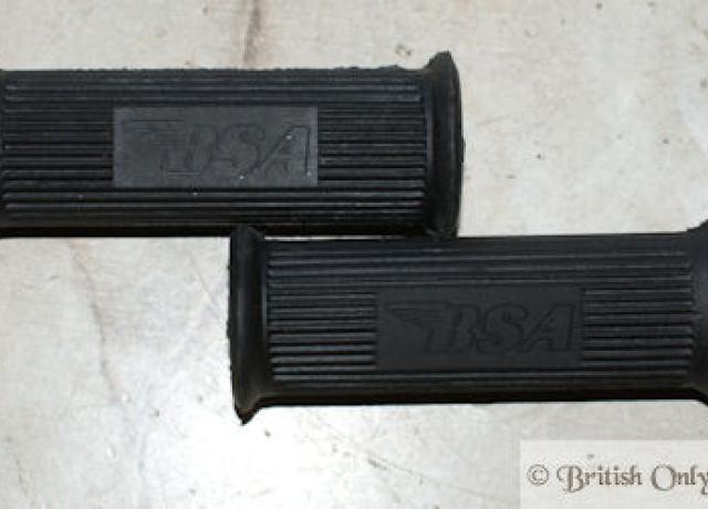 BSA Footrest Rubbers /Pair with Logo