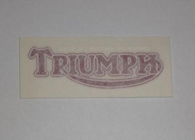 Triumph Sticker f. Rear Number Plate 1937 on