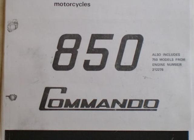 Norton 850 Commando Parts List, Teilebuch