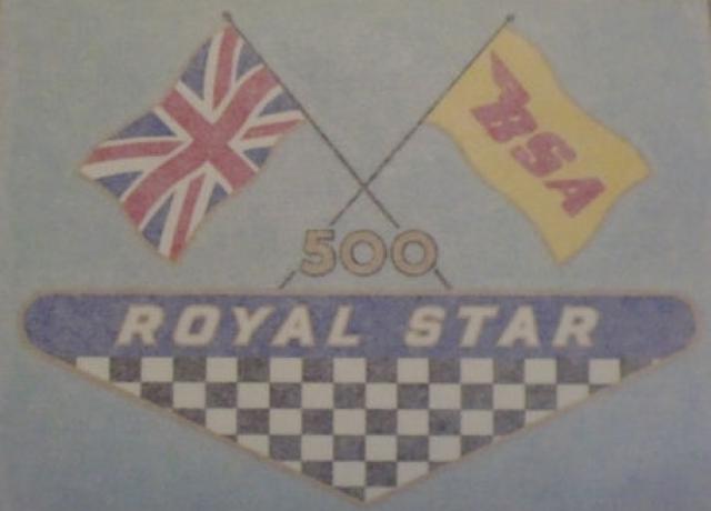 BSA Royal Star 500, Aufkleber für Seitendeckel 1968