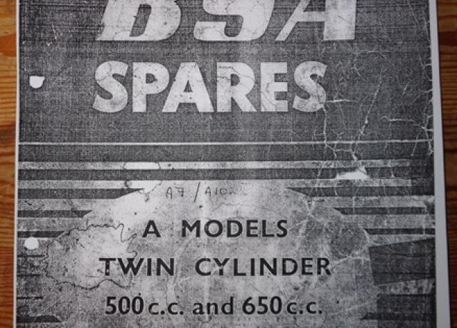 BSA Teilebuch Kopie A Modelle A7/A10 500cc und 650cc 1949-53